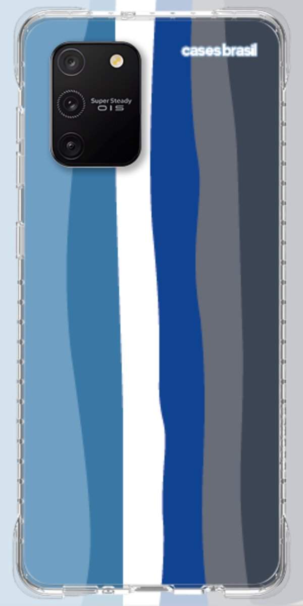 Capinha para Celular Arco-íris Tons de Azul
