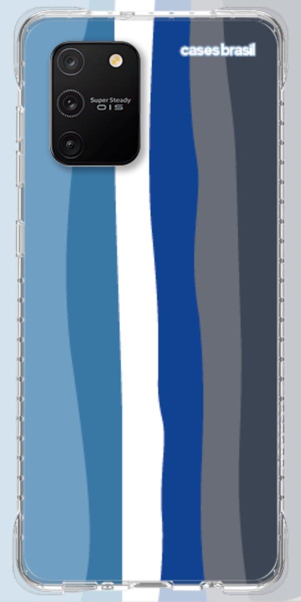 Capinha para Celular Arco-íris Tons de Azul