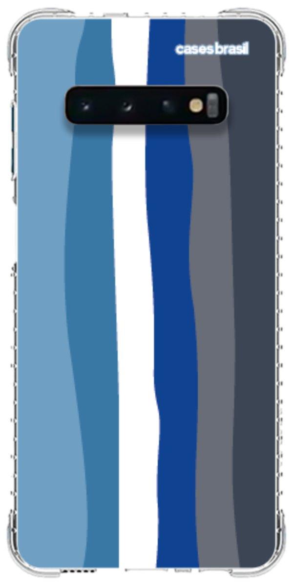 Capinha para Celular Arco-íris Tons de Azul