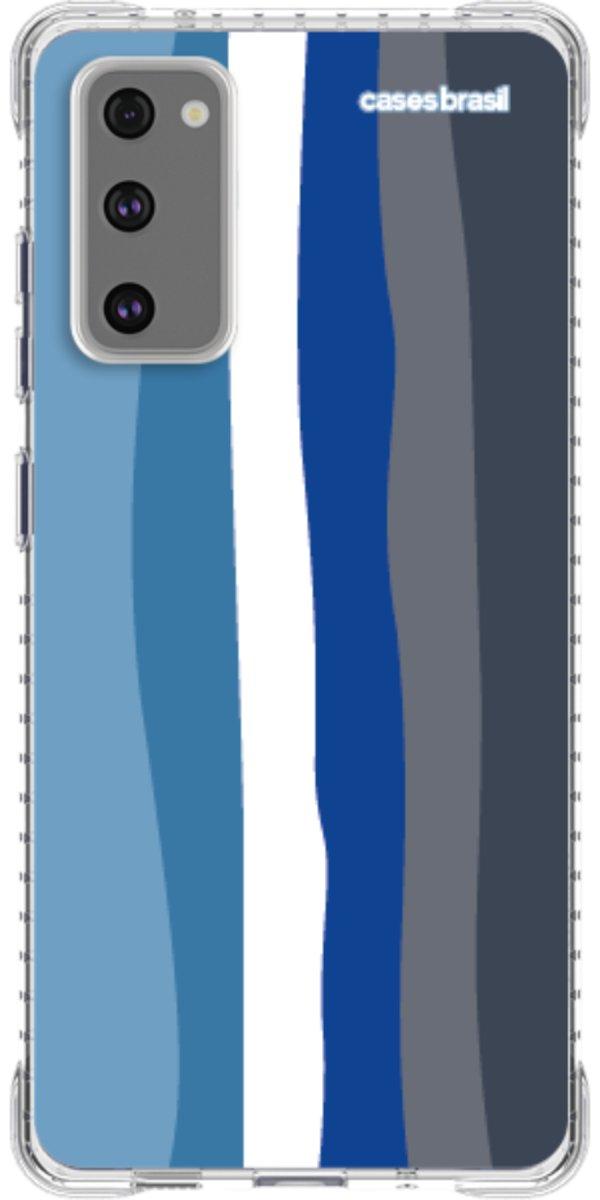 Capinha para Celular Arco-íris Tons de Azul