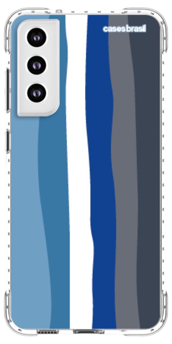 Capinha para Celular Arco-íris Tons de Azul