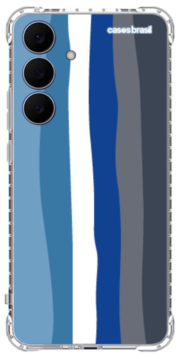 Capinha para Celular Arco-íris Tons de Azul