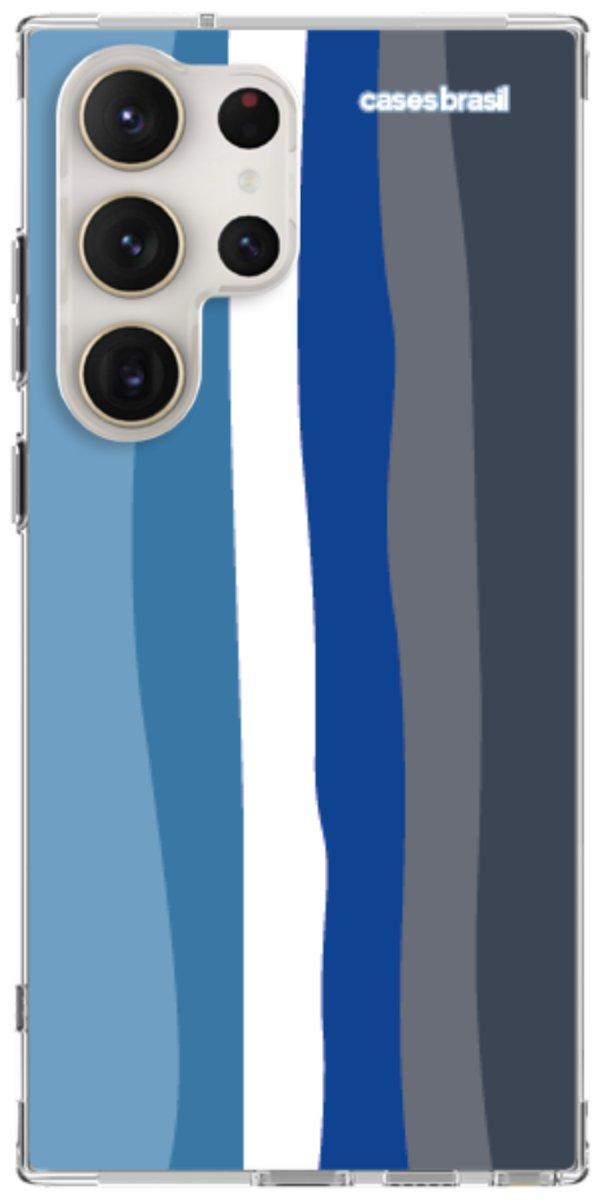 Capinha para Celular Arco-íris Tons de Azul