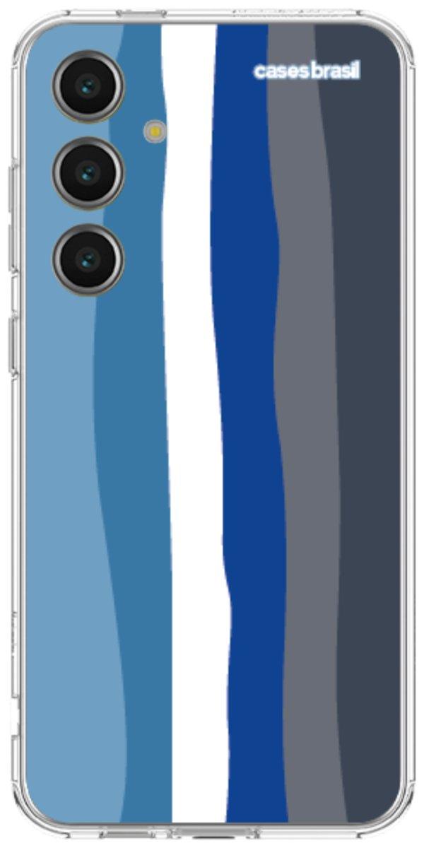Capinha para Celular Arco-íris Tons de Azul