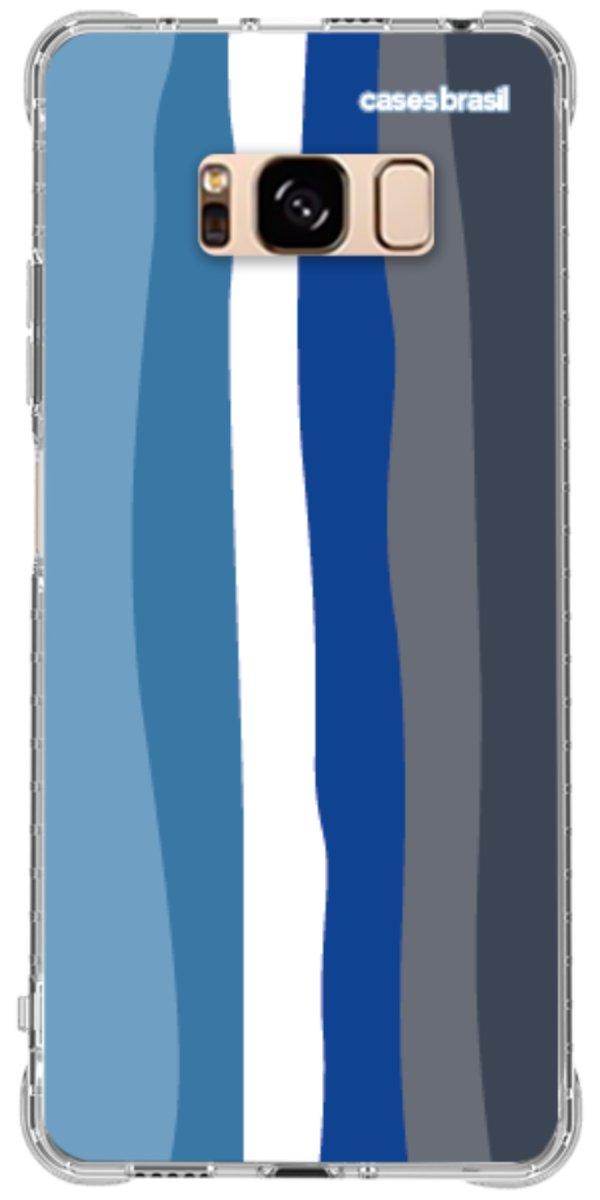 Capinha para Celular Arco-íris Tons de Azul