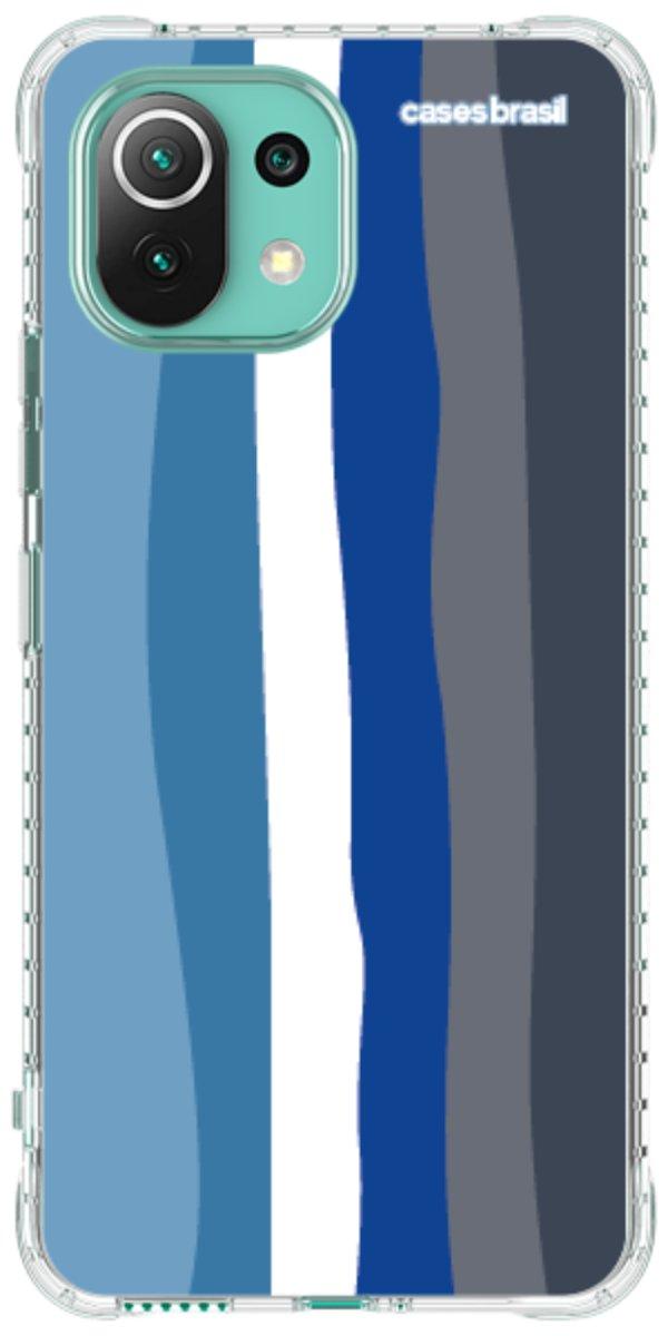 Capinha para Celular Arco-íris Tons de Azul