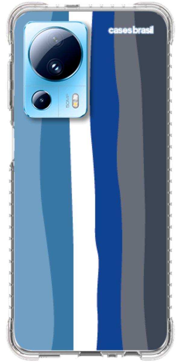 Capinha para Celular Arco-íris Tons de Azul