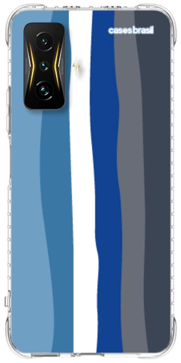 Capinha para Celular Arco-íris Tons de Azul