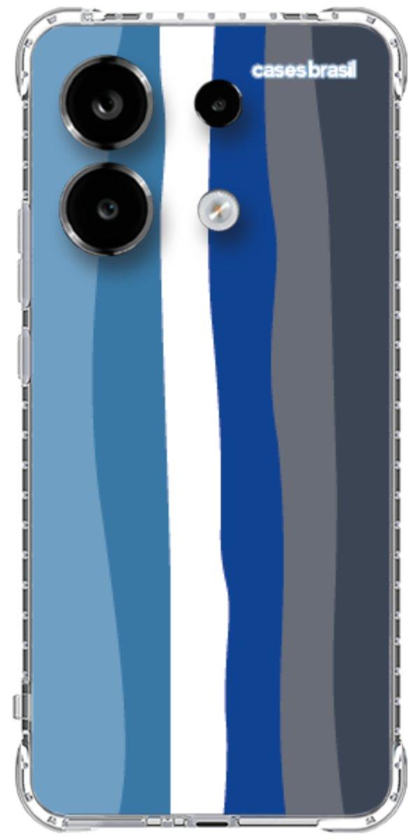 Capinha para Celular Arco-íris Tons de Azul