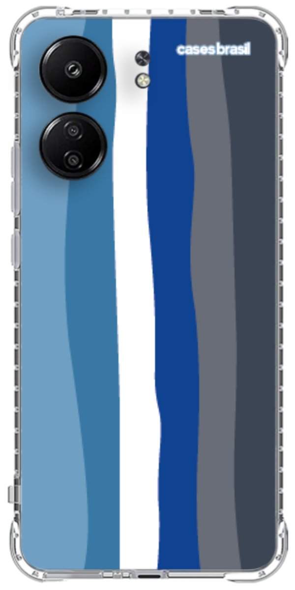 Capinha para Celular Arco-íris Tons de Azul