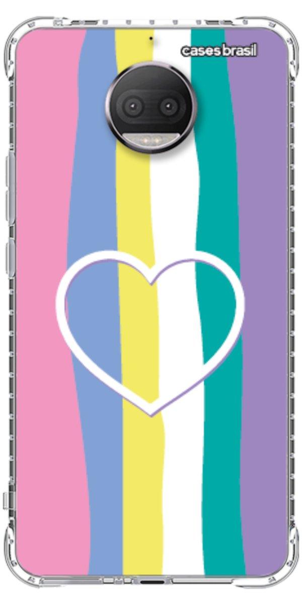 Capinha para Celular Arco-íris com Coração