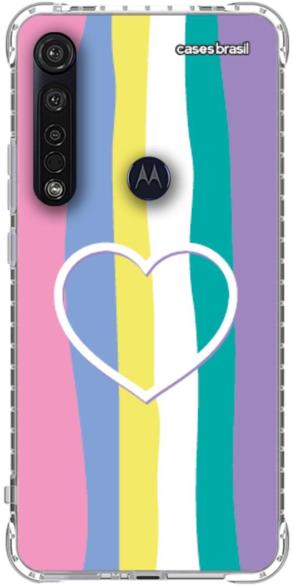 Capinha para Celular Arco-íris com Coração