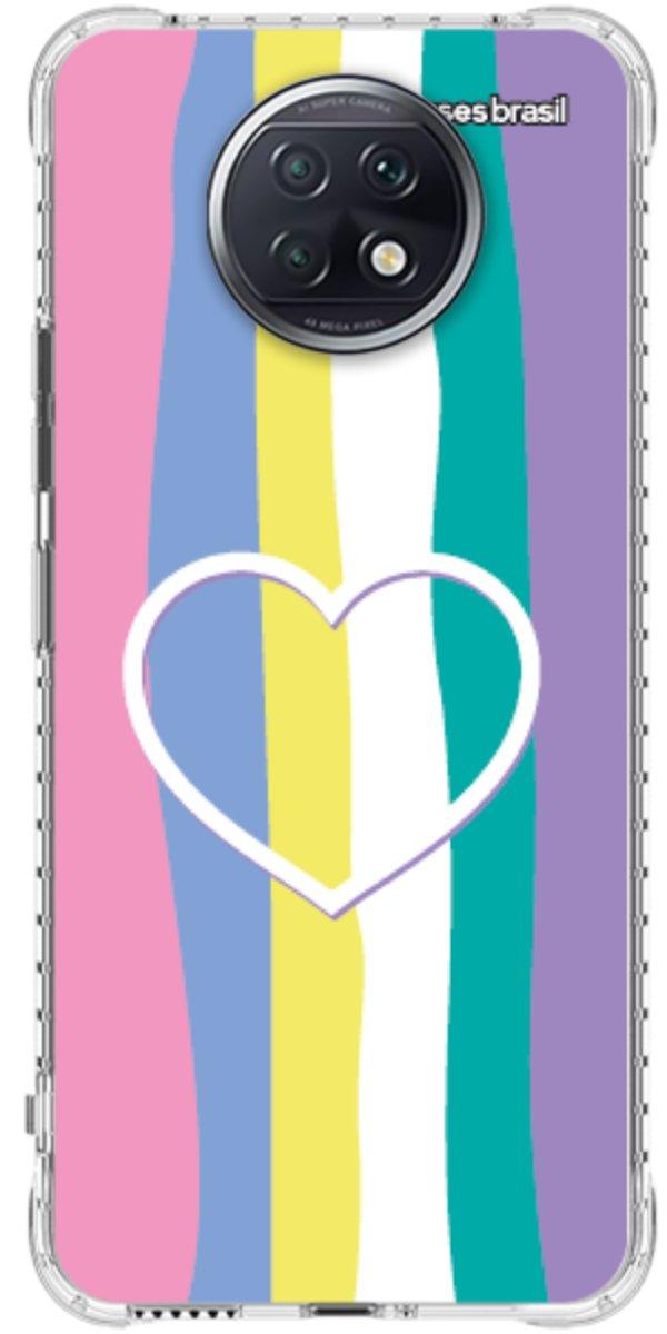 Capinha para Celular Arco-íris com Coração