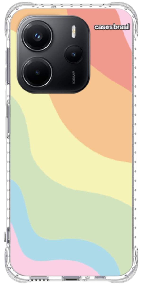 Capinha para Celular Cores Pasteis Onduladas