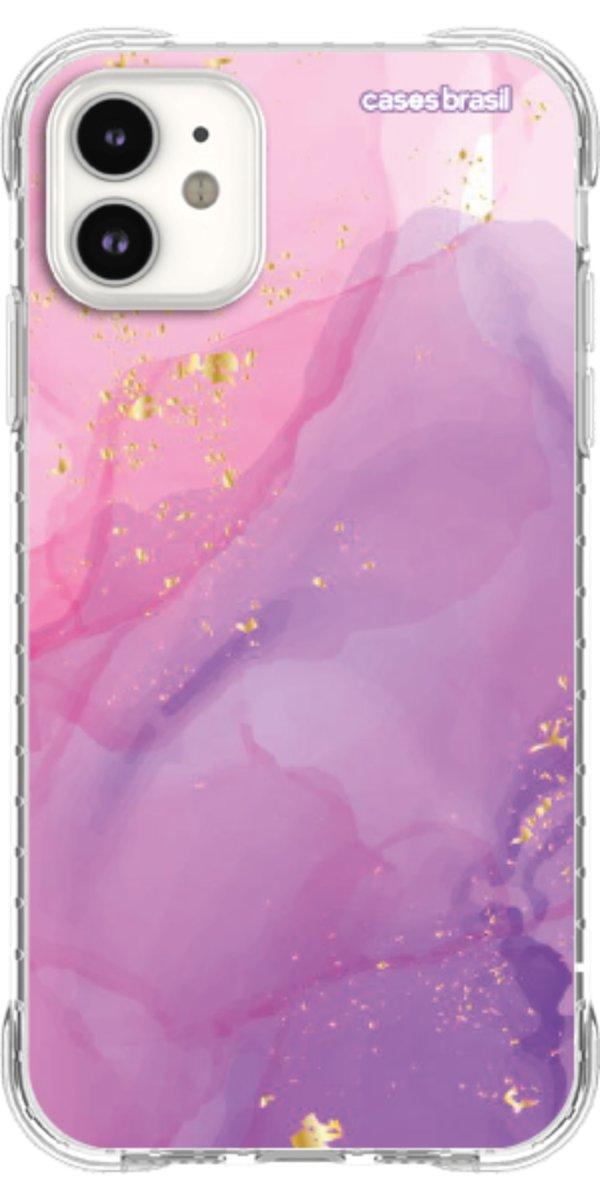 Capinha para Celular Textura Marmorizada Rosa