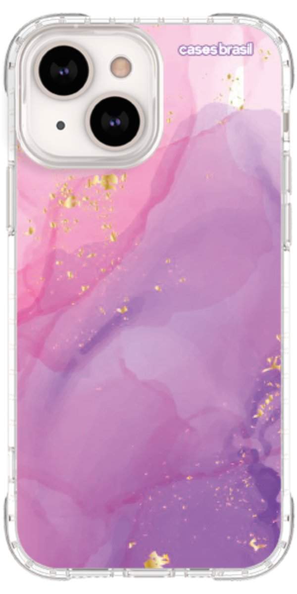 Capinha para Celular Textura Marmorizada Rosa