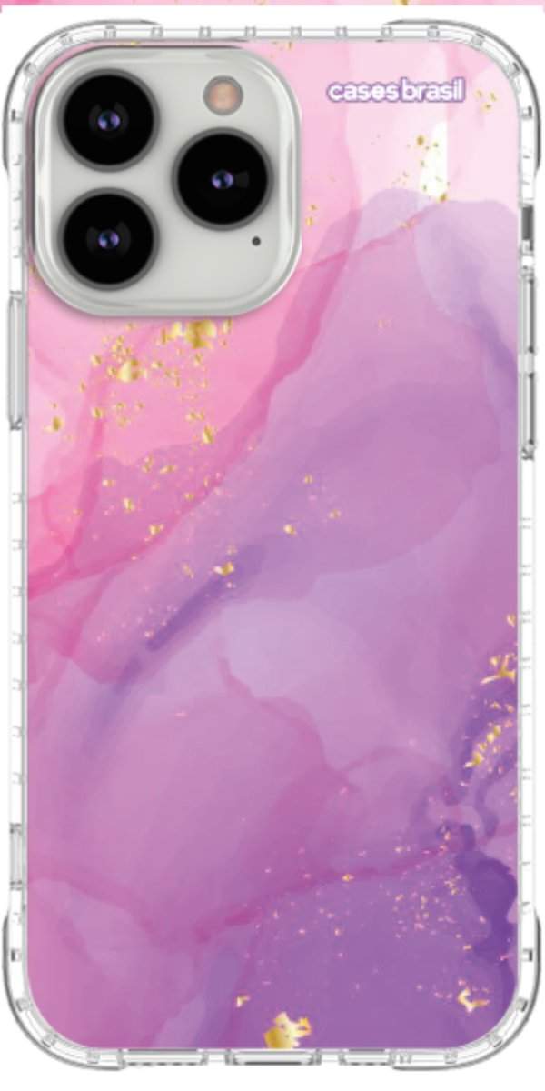 Capinha para Celular Textura Marmorizada Rosa