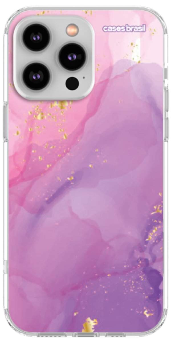 Capinha para Celular Textura Marmorizada Rosa