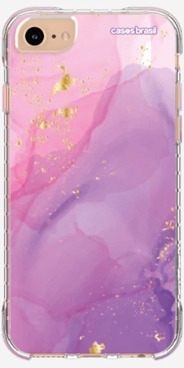 Capinha para Celular Textura Marmorizada Rosa
