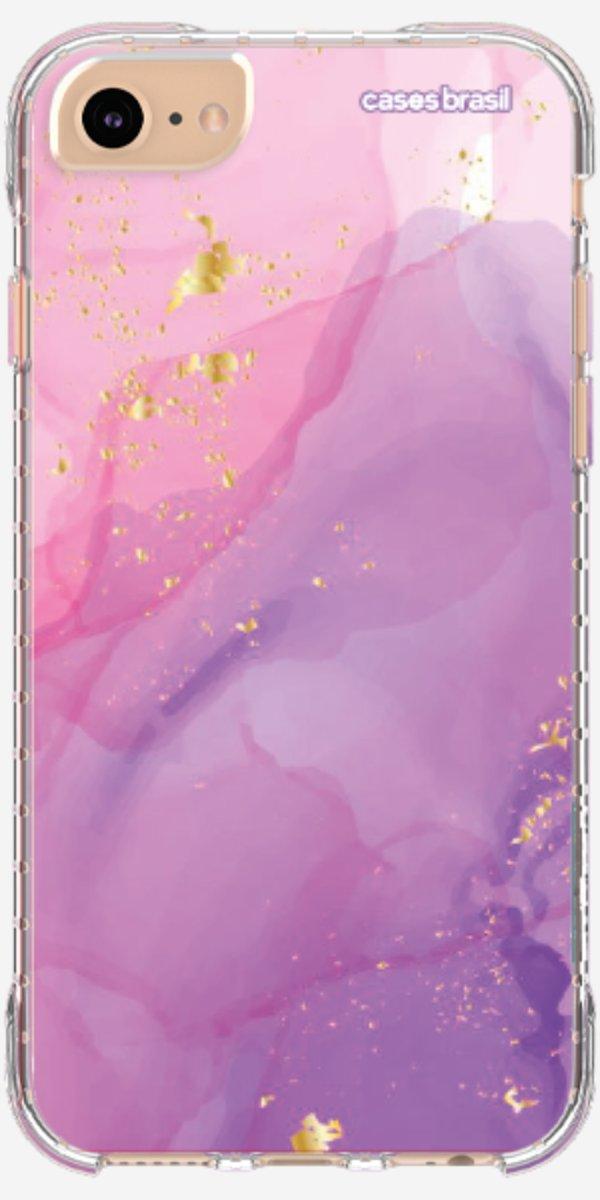 Capinha para Celular Textura Marmorizada Rosa