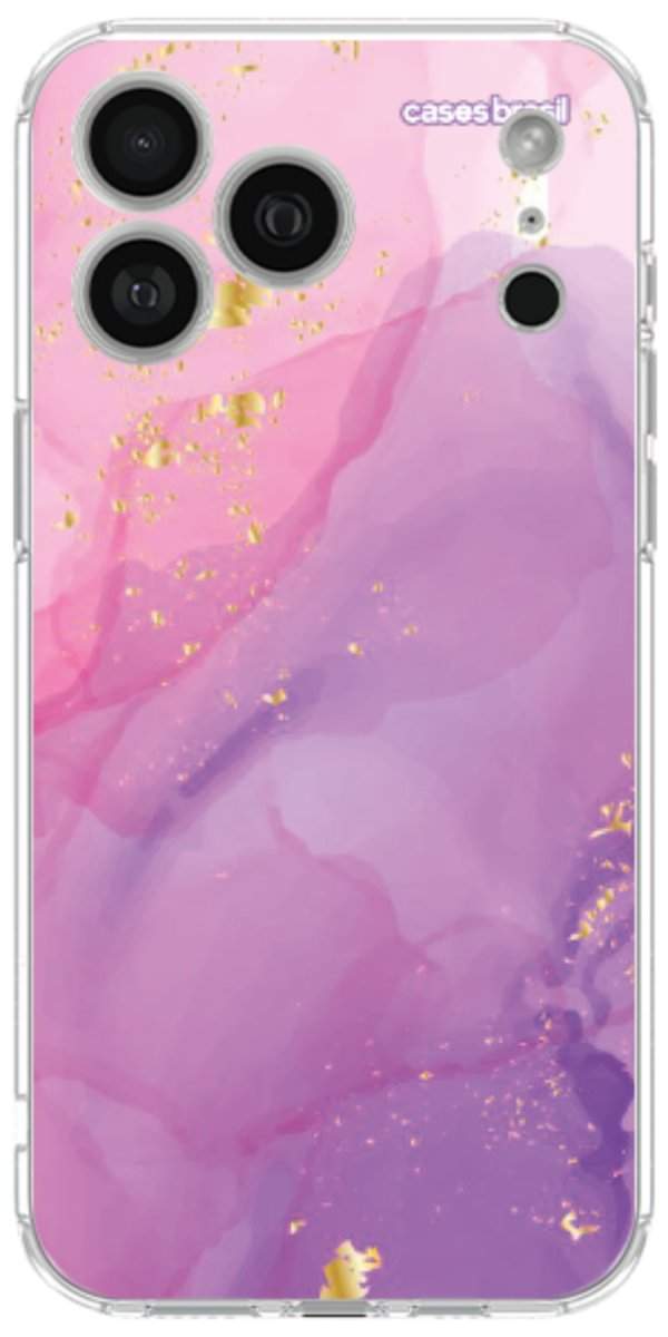 Capinha para Celular Textura Marmorizada Rosa