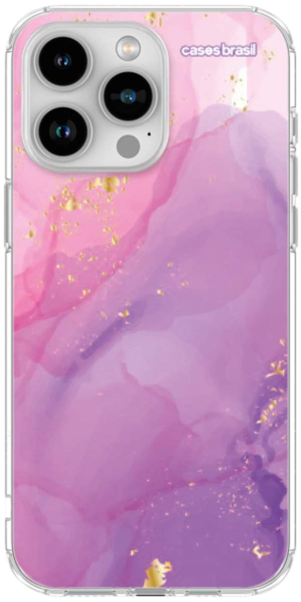 Capinha para Celular Textura Marmorizada Rosa