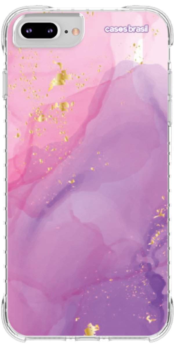 Capinha para Celular Textura Marmorizada Rosa