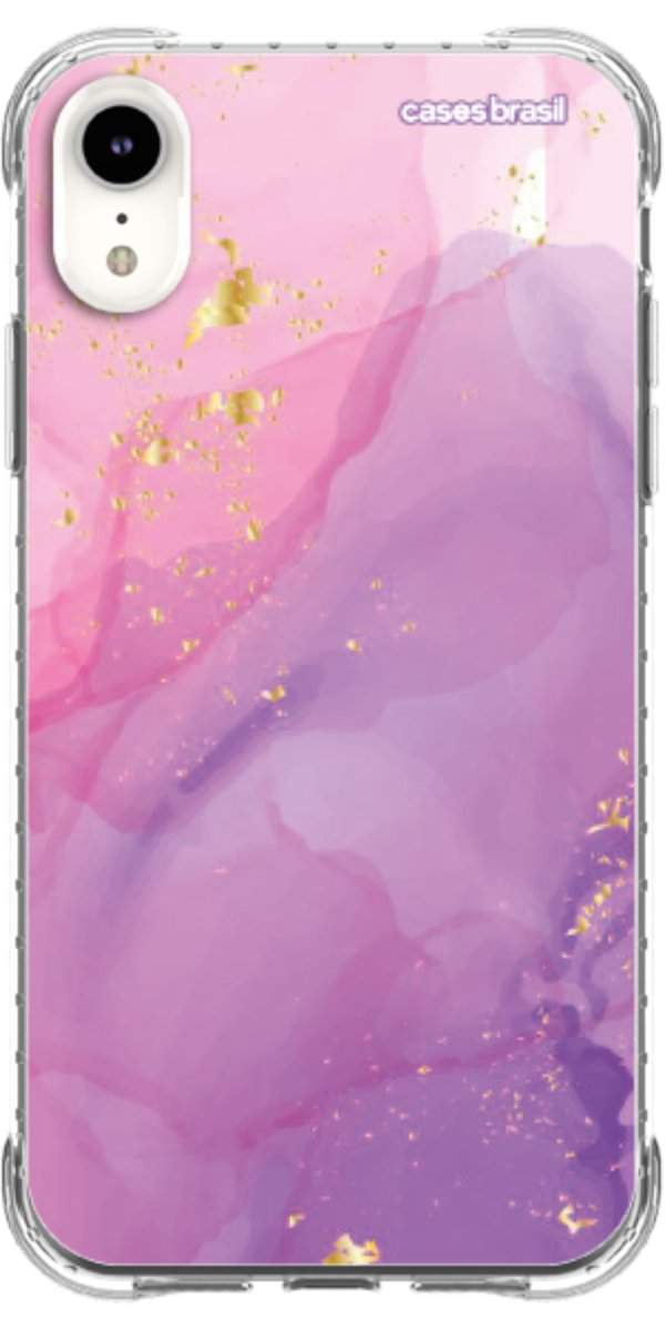 Capinha para Celular Textura Marmorizada Rosa