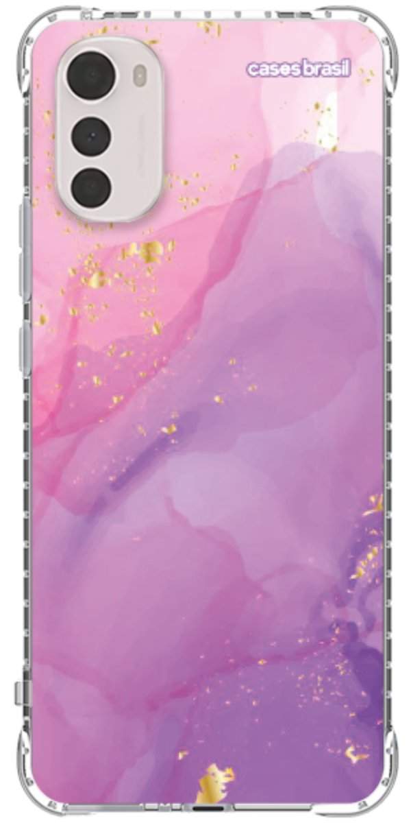 Capinha para Celular Textura Marmorizada Rosa
