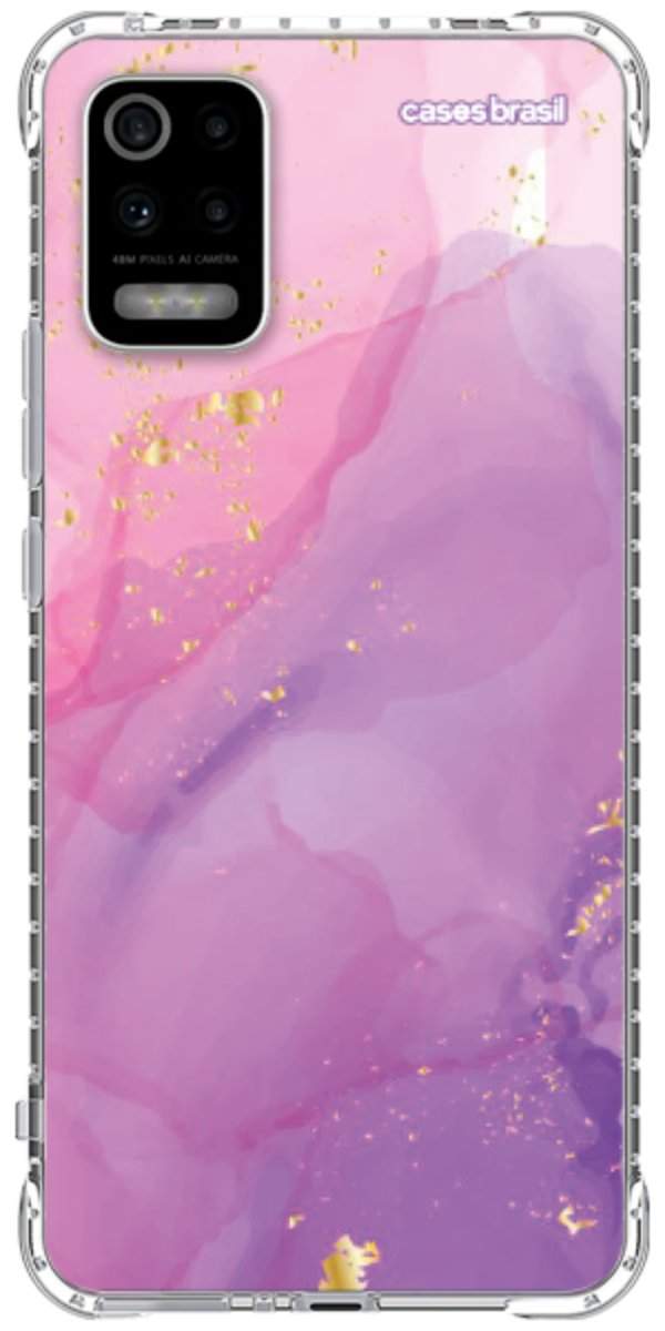 Capinha para Celular Textura Marmorizada Rosa