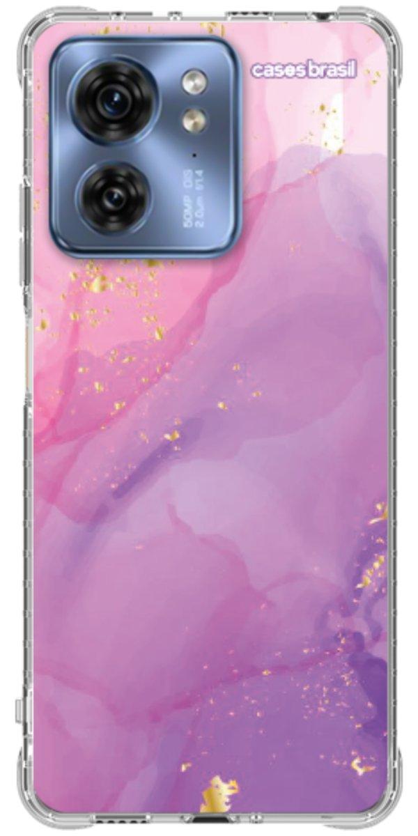 Capinha para Celular Textura Marmorizada Rosa
