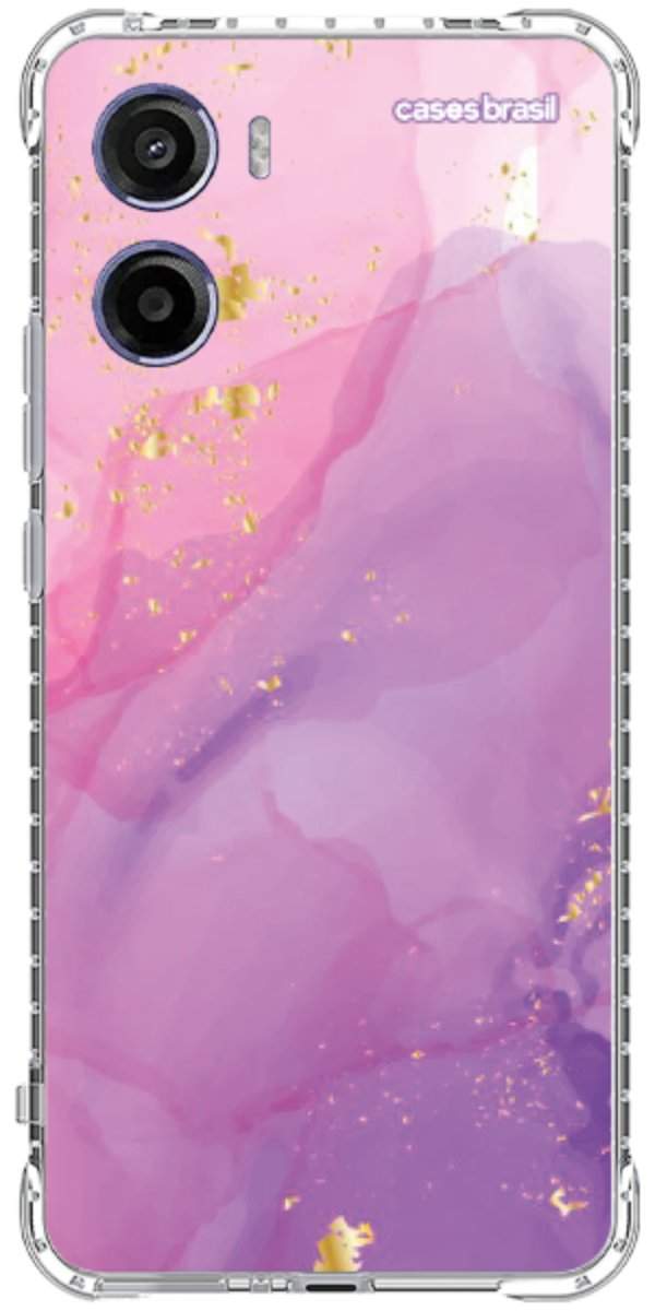 Capinha para Celular Textura Marmorizada Rosa