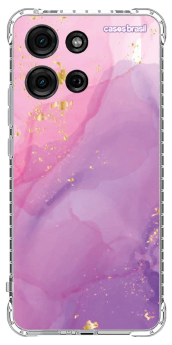 Capinha para Celular Textura Marmorizada Rosa