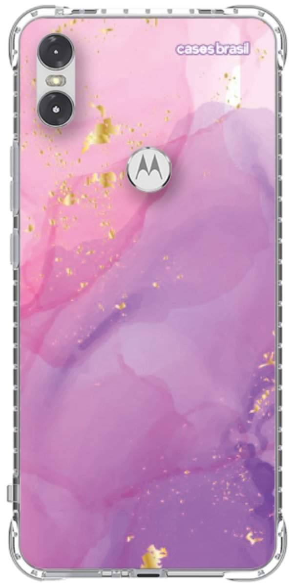 Capinha para Celular Textura Marmorizada Rosa