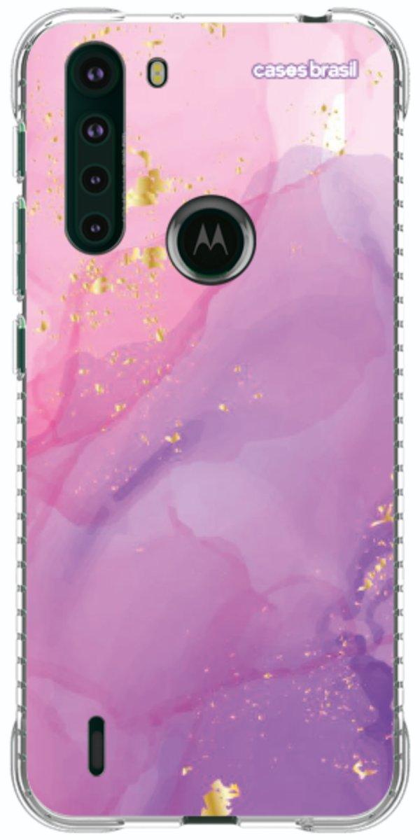 Capinha para Celular Textura Marmorizada Rosa