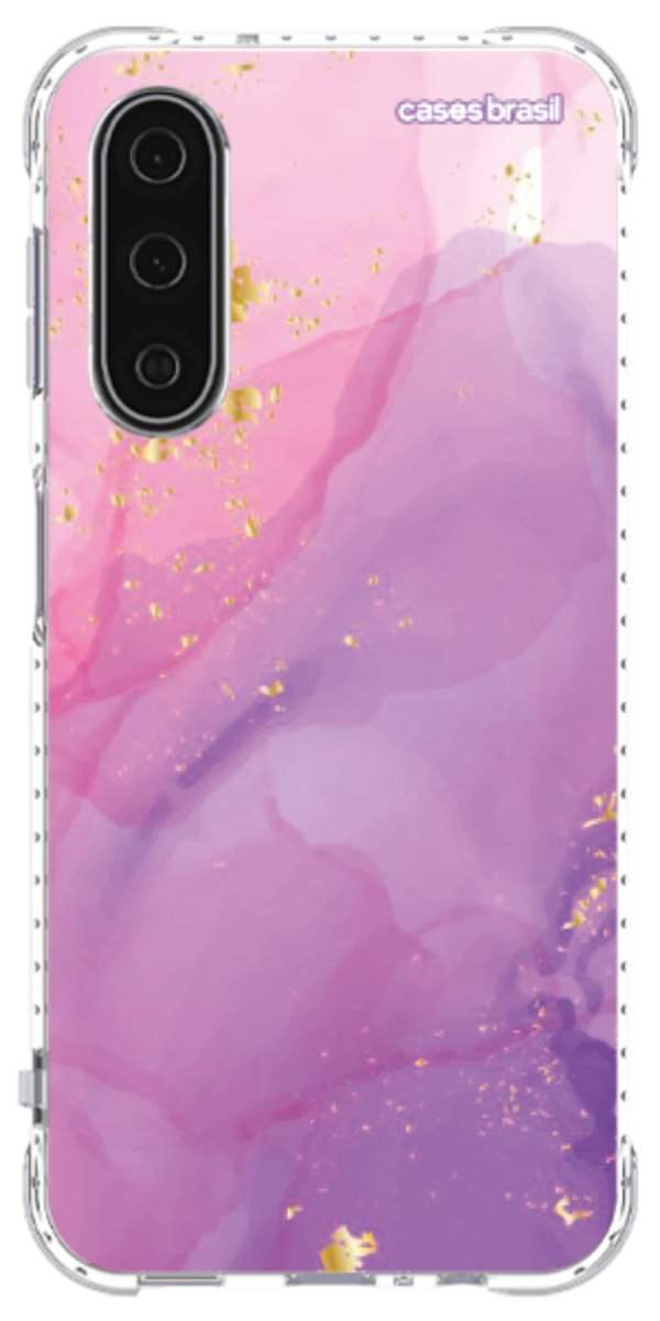Capinha para Celular Textura Marmorizada Rosa