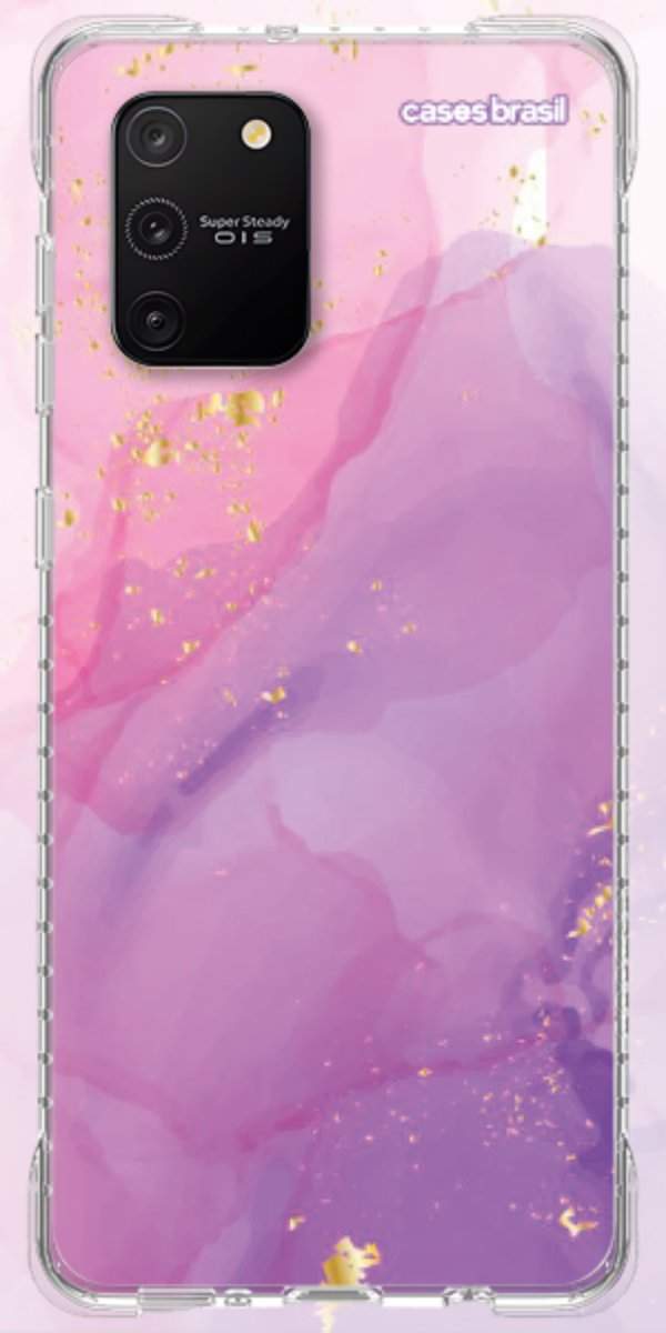 Capinha para Celular Textura Marmorizada Rosa