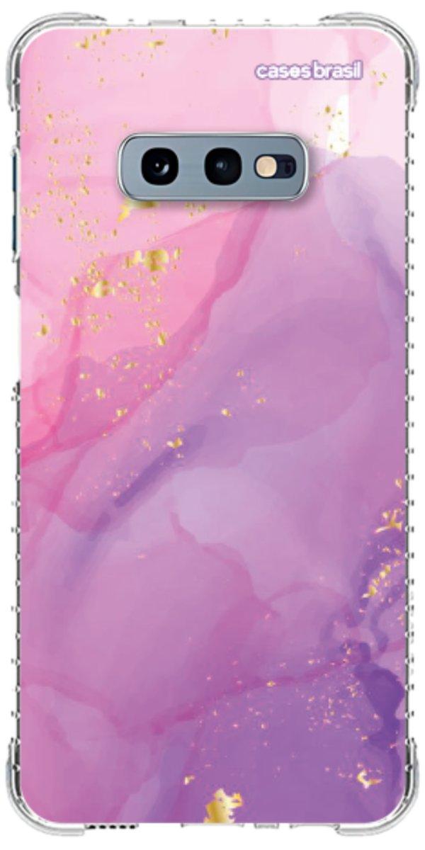 Capinha para Celular Textura Marmorizada Rosa