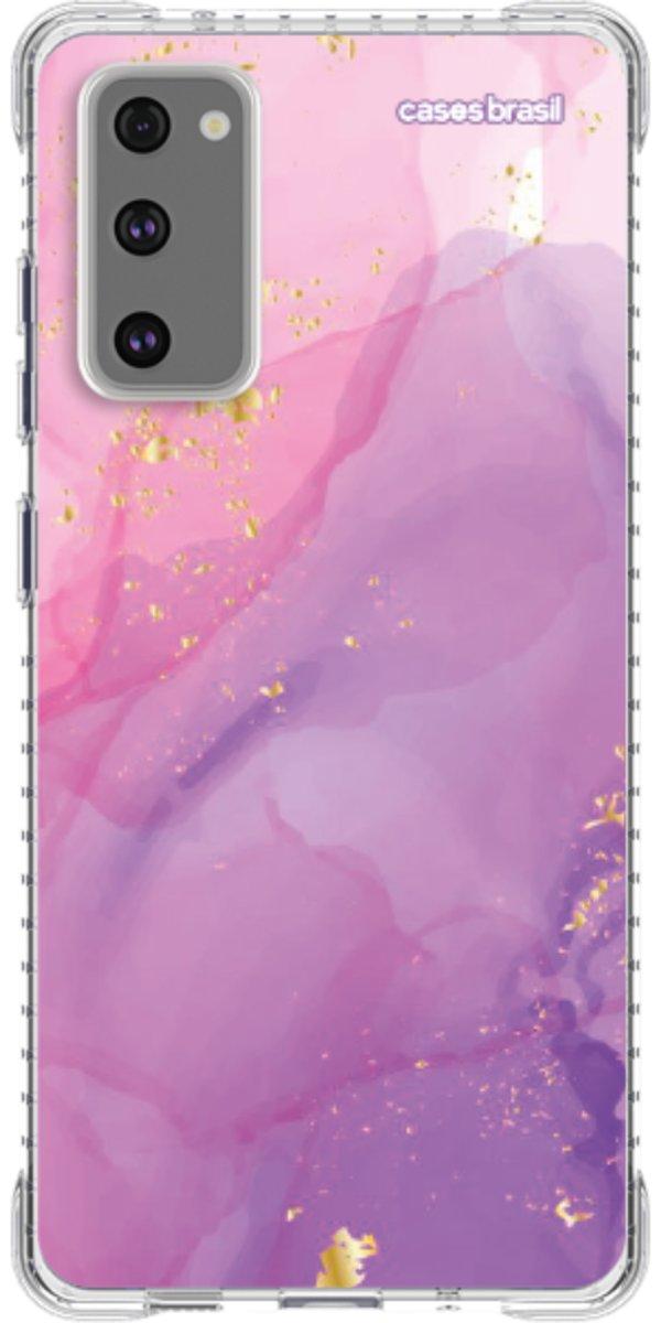 Capinha para Celular Textura Marmorizada Rosa