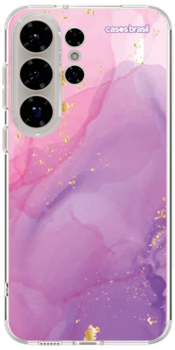 Capinha para Celular Textura Marmorizada Rosa