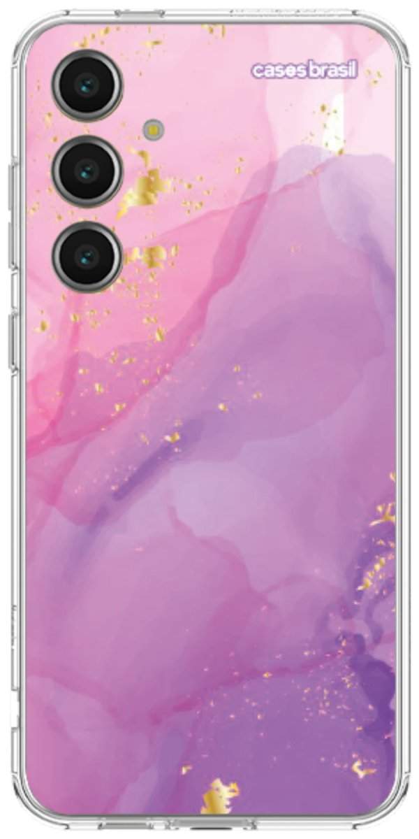 Capinha para Celular Textura Marmorizada Rosa