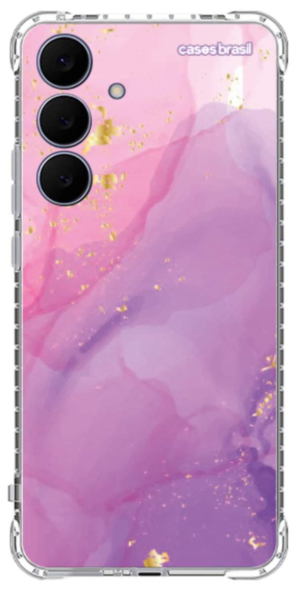 Capinha para Celular Textura Marmorizada Rosa