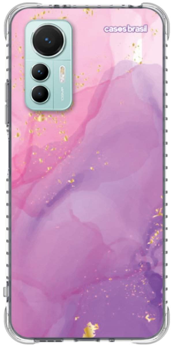 Capinha para Celular Textura Marmorizada Rosa