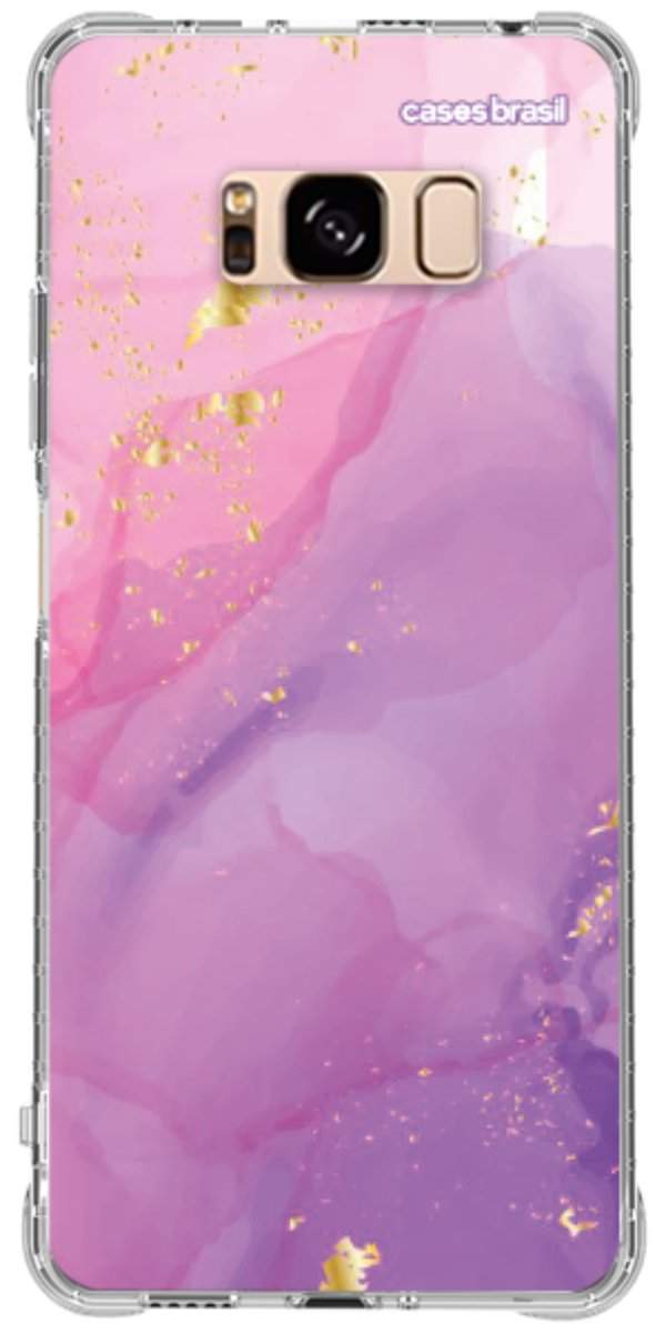 Capinha para Celular Textura Marmorizada Rosa