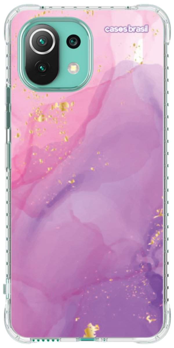 Capinha para Celular Textura Marmorizada Rosa