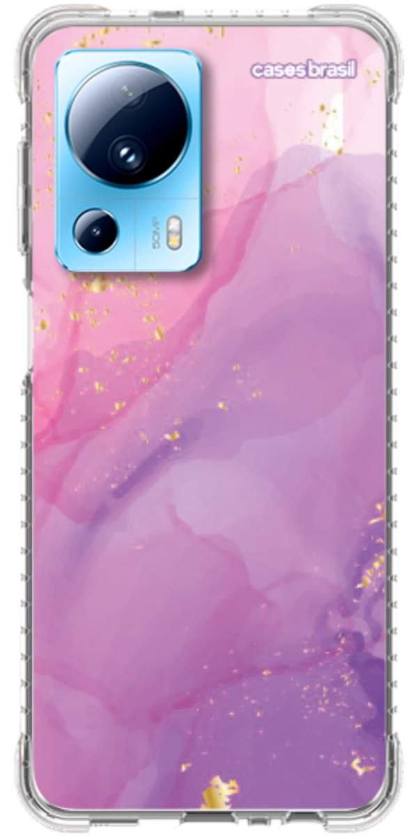 Capinha para Celular Textura Marmorizada Rosa