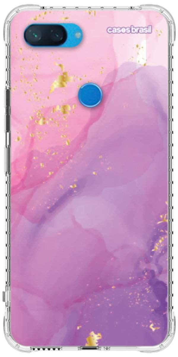 Capinha para Celular Textura Marmorizada Rosa