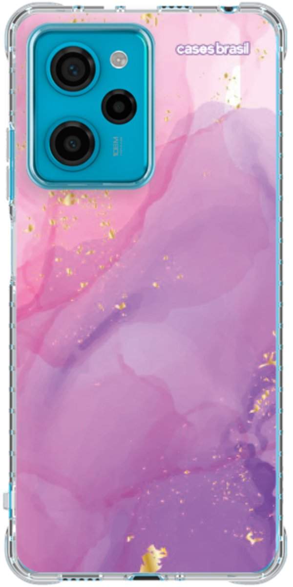 Capinha para Celular Textura Marmorizada Rosa