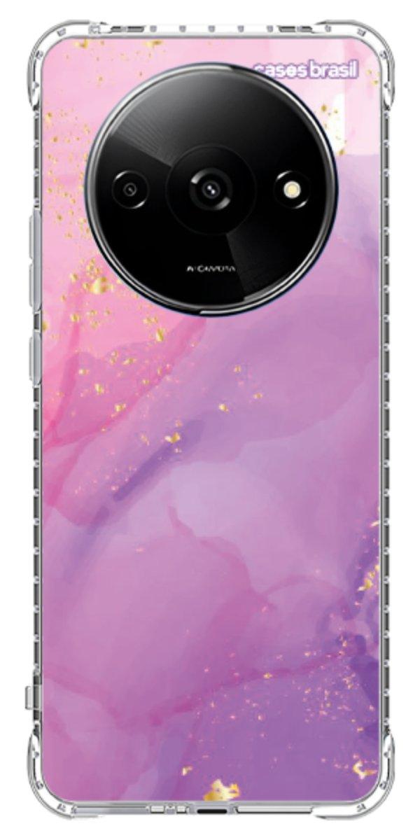 Capinha para Celular Textura Marmorizada Rosa