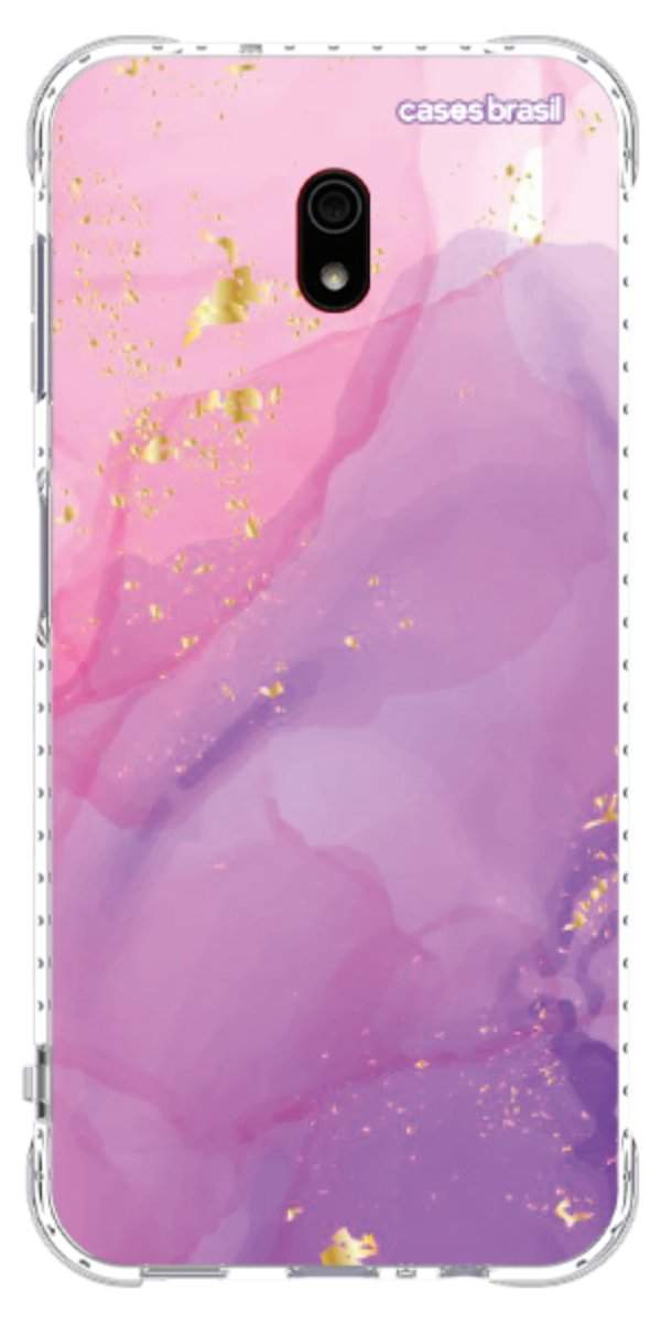 Capinha para Celular Textura Marmorizada Rosa